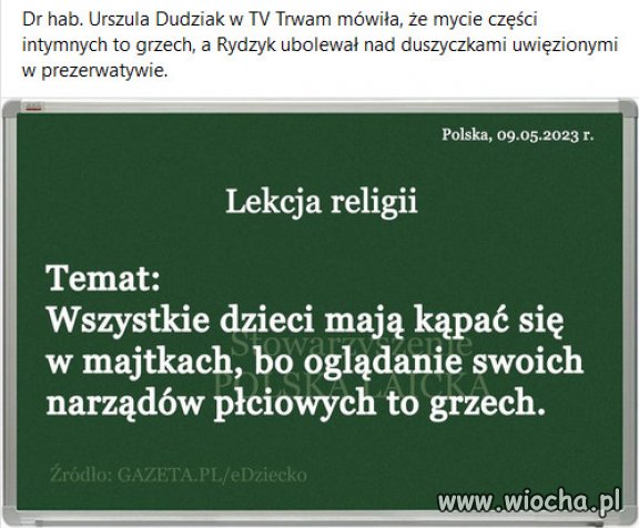 Czy Polska sojuszu PiSu z sekta kosciola, to dom wariatow?