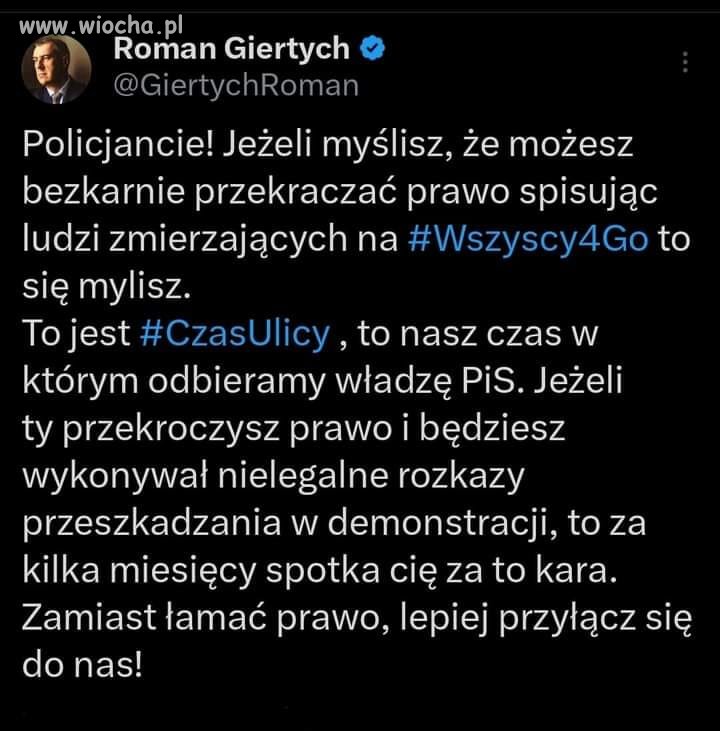 Policja zapomniała, że służyć ma społeczeństwu, 