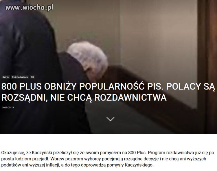 Nic nowego Kaczyński nie wymyślił, stare kotlety..