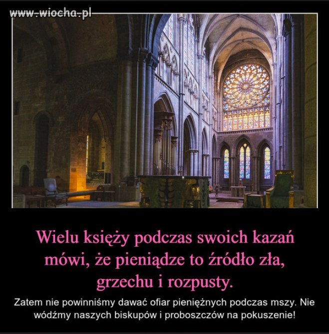 Nie wódźcie klechów na pokuszenie, dając im kasę za frajer!