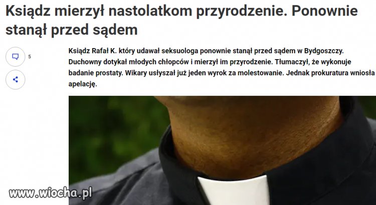 Kolejny zboczeniec w koloratce