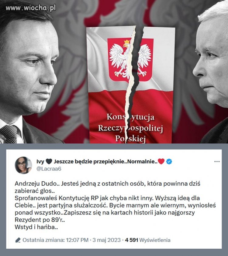 Facet który przysięgał bronić Konstytucji , być Jej strażnikiem , świadomie , wielokrotnie ją łamie