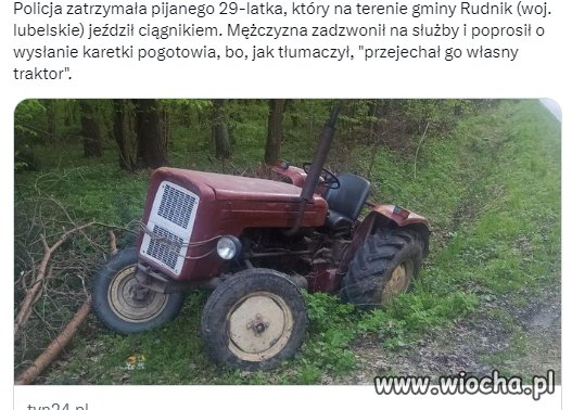 Przejechał sam siebie