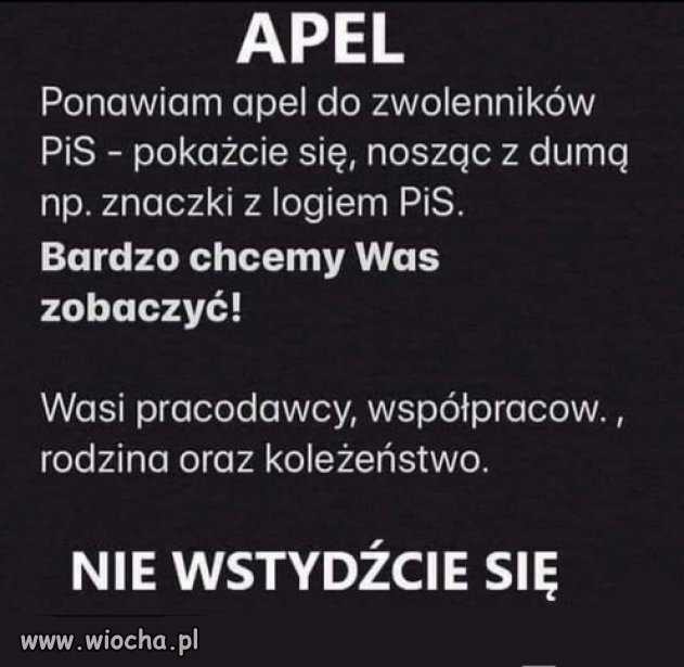 Ponawiam apel...