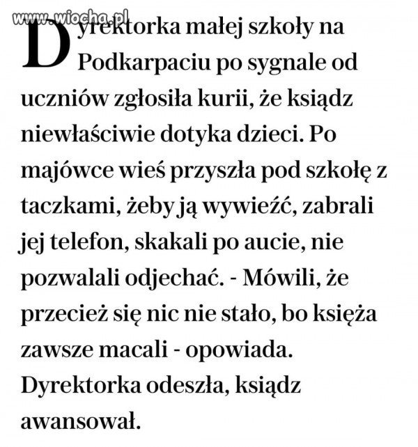 I dlatego molestowane dzieci nie szukały pomocy