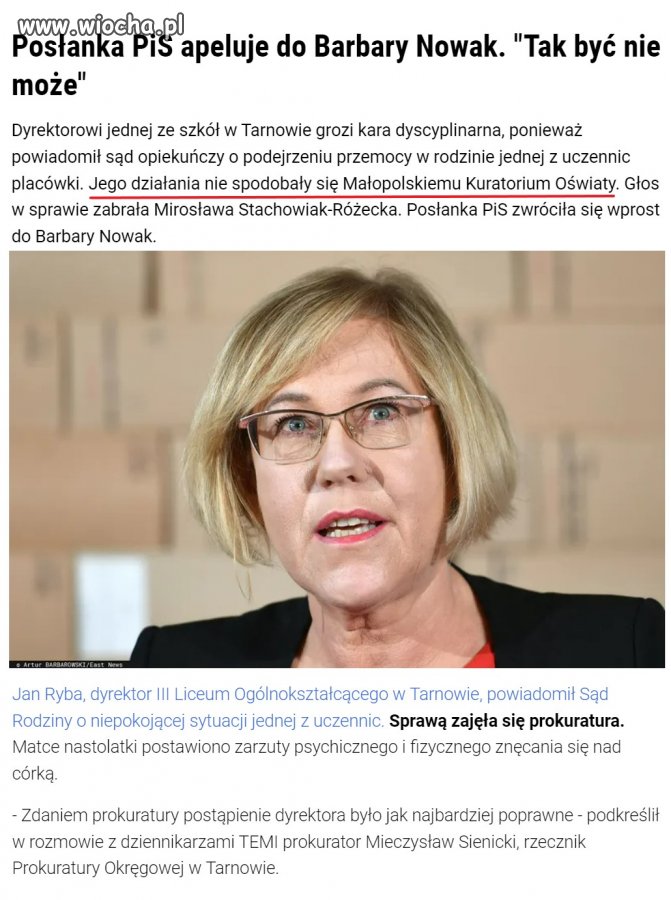 Dyrektor zareagował. Grozi mu postępowanie dyscyplinarne   