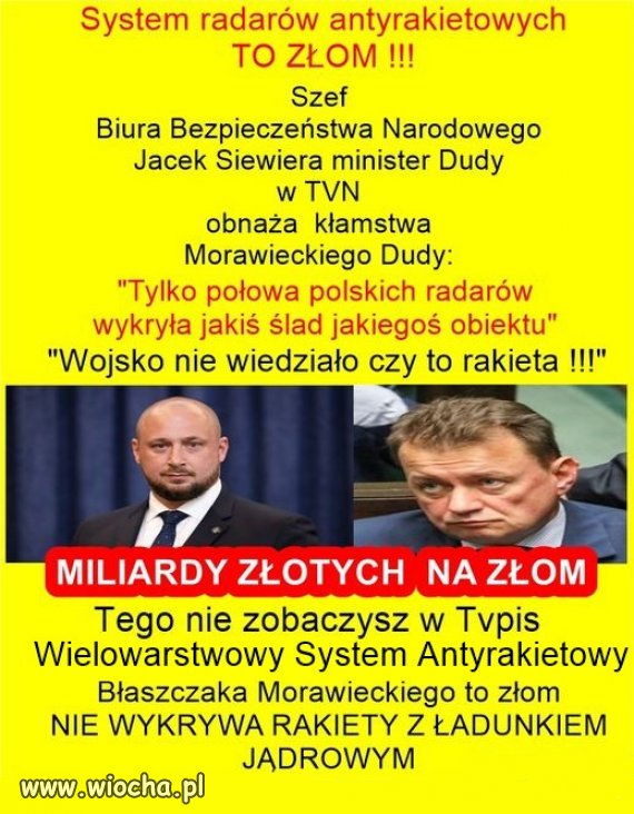 Dzięki staraniom rządu PiS nasze niebo jest bezpieczne.
