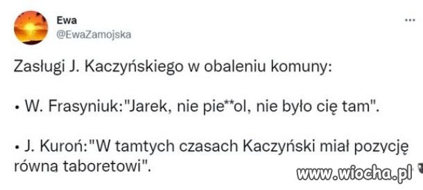 Opozycjoniści o kaczorze