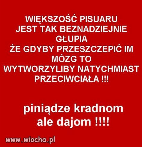 Na wsi maja szacunek dla zlodzie PiSu...