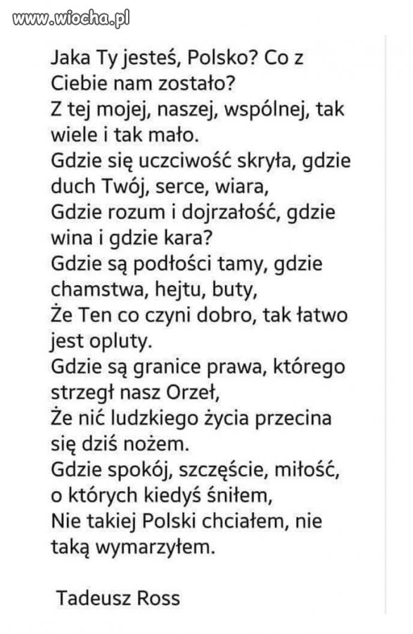 Dużo prawdy w tych słowach.   