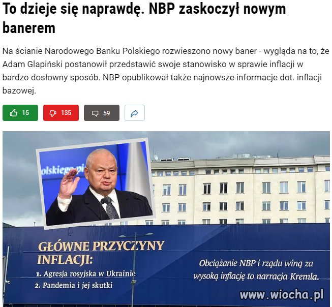 Bo masowy dodruk pieniądza i rozdawnictwo