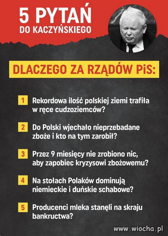 Proste pytania opozycji, do PiSu...