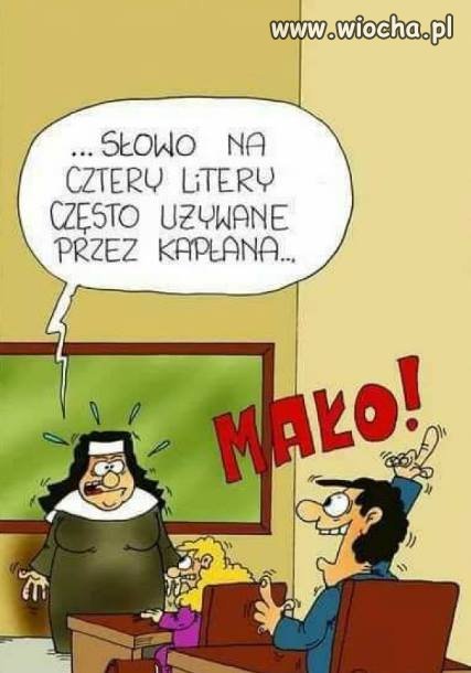 Dla tych, co to idą w niedzielę do kościółka:
