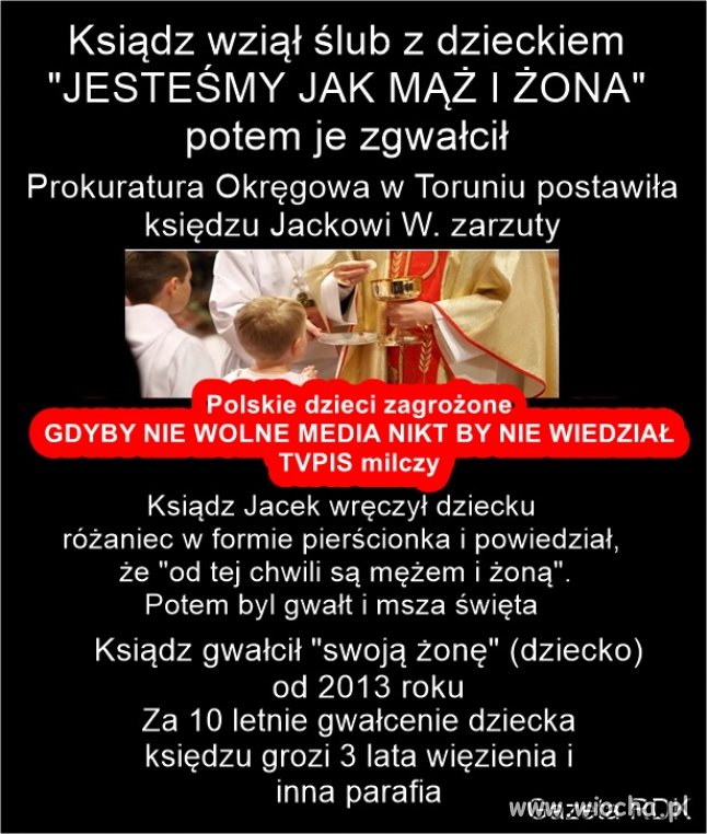 Czemu media "publiczne" milczą? Gdzie piętnowanie gwałciciela? 