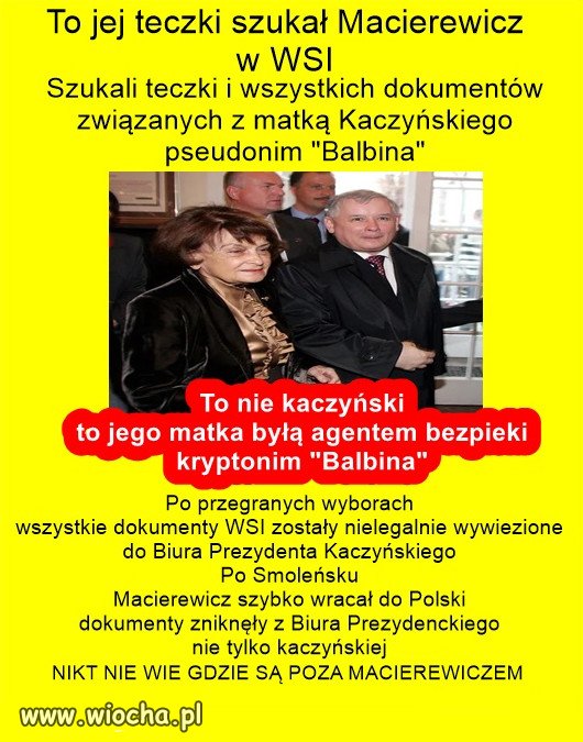 Szkoda że działalność Kaczyńskiej nie została prześwietlona