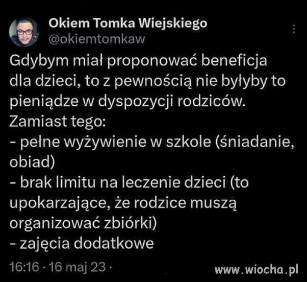 Pieniadze PiSu sa dla dorosłych, bo dzieci nie głosują