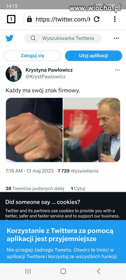 Pani Krysiu, a Kaczyńki nigdy pięści nie zaciskał