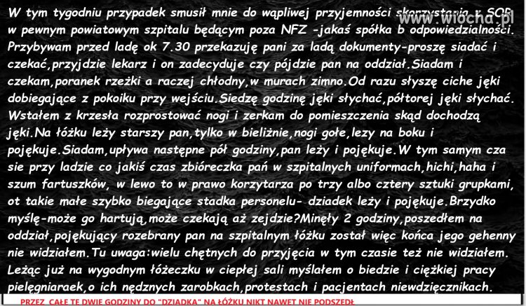 O biedzie służby zdrowia