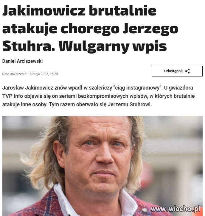 Zacytował: