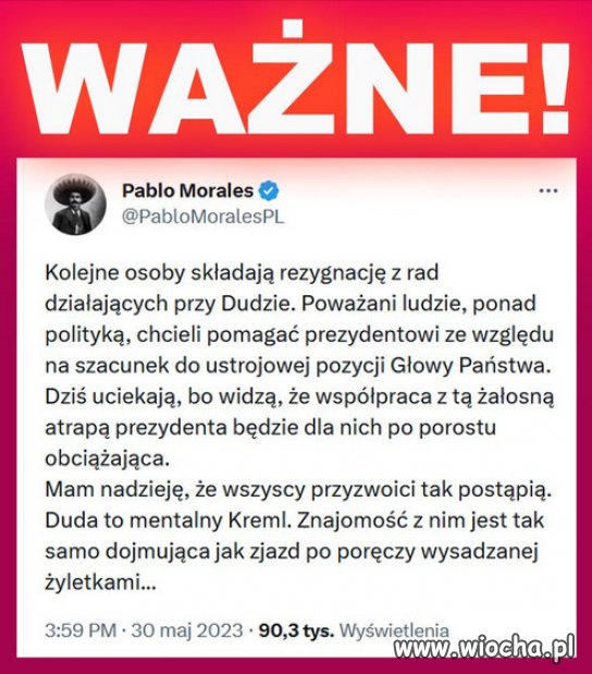 Okręt tonie...Kropla przepełniła ten dzban!