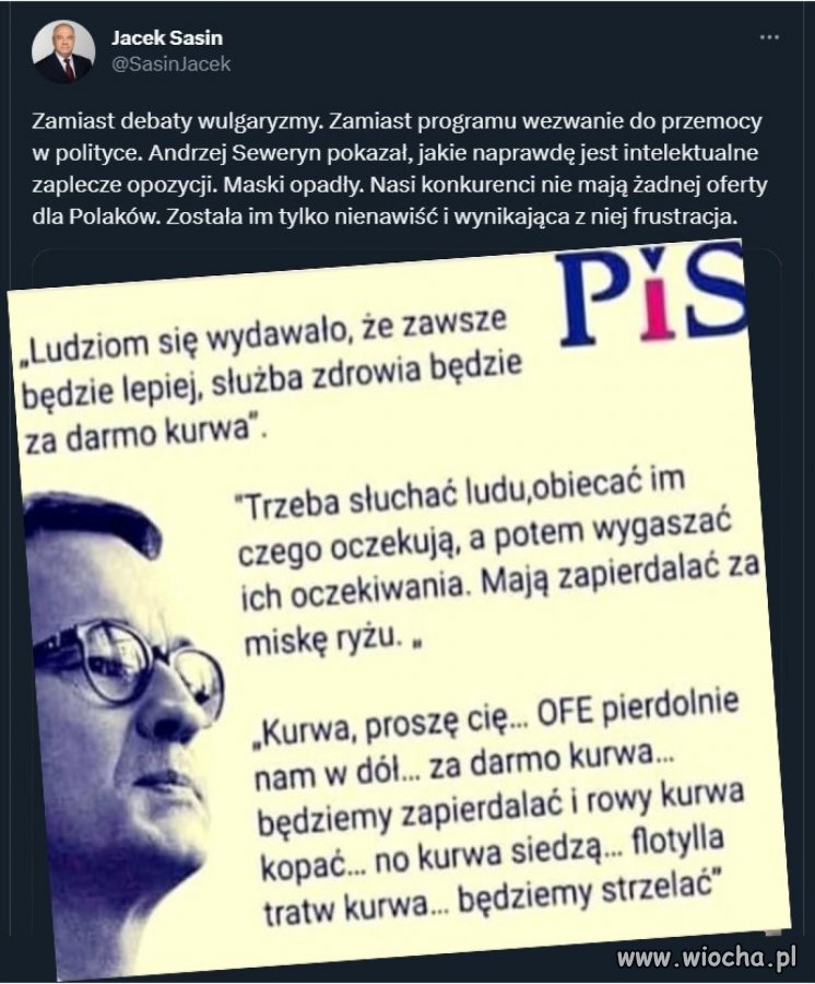 Zamiast debaty wulgaryzmy... do chooya trypla!!!