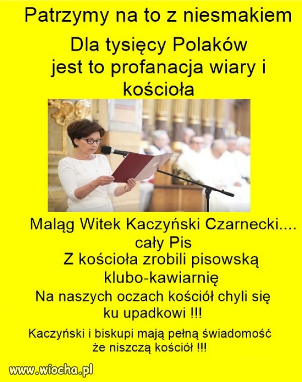 W kościele jest PiS a nie Bóg...
