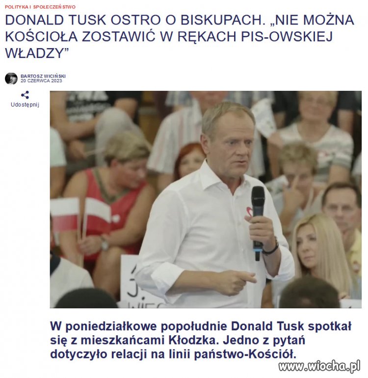 Ja nie mogę patrzeć na to, co się dzieje z moim Kościołem 