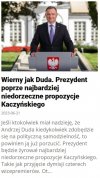 Duda to sadowny debil i marionetka Kaczynskiego...