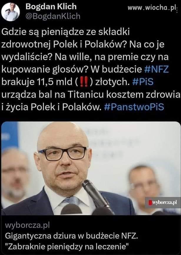 Gigantyczna dziura w budżecie NFZ