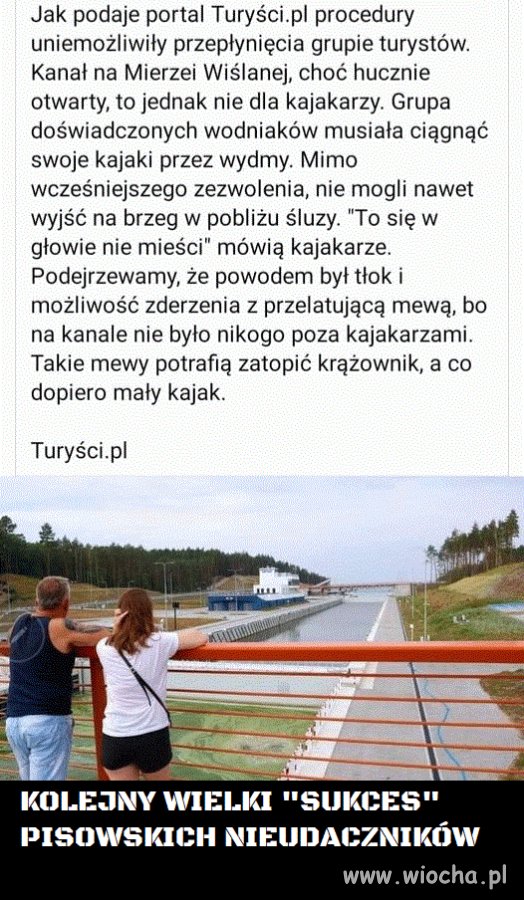 Kanał, mewy i kajakarze