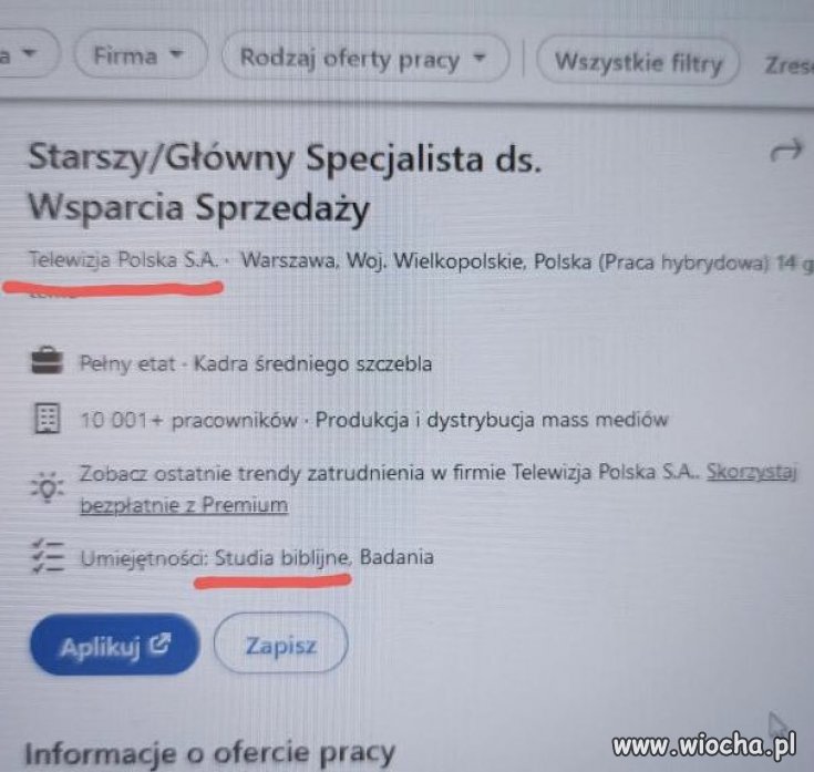 Praca szuka człowieka.