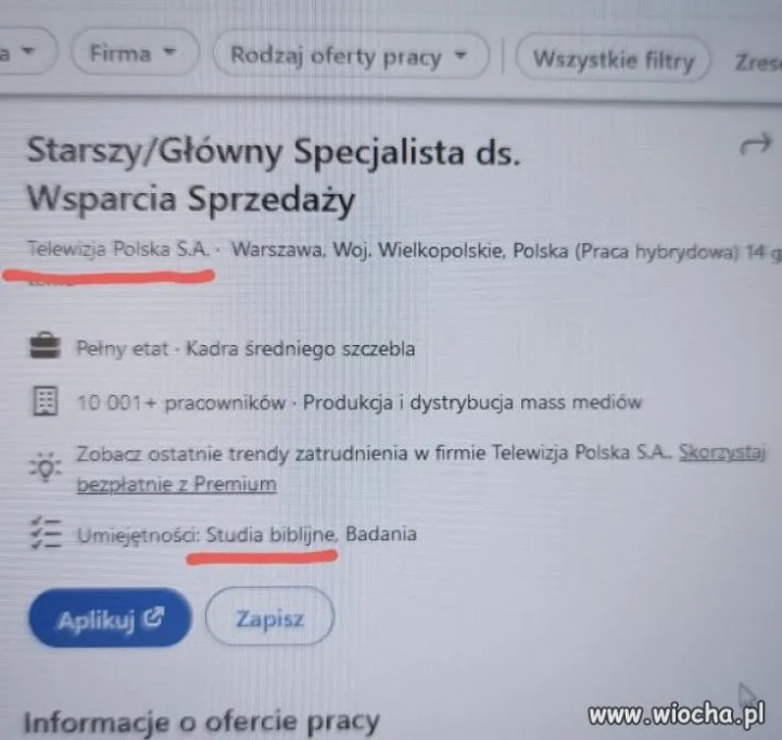 Praca szuka człowieka.