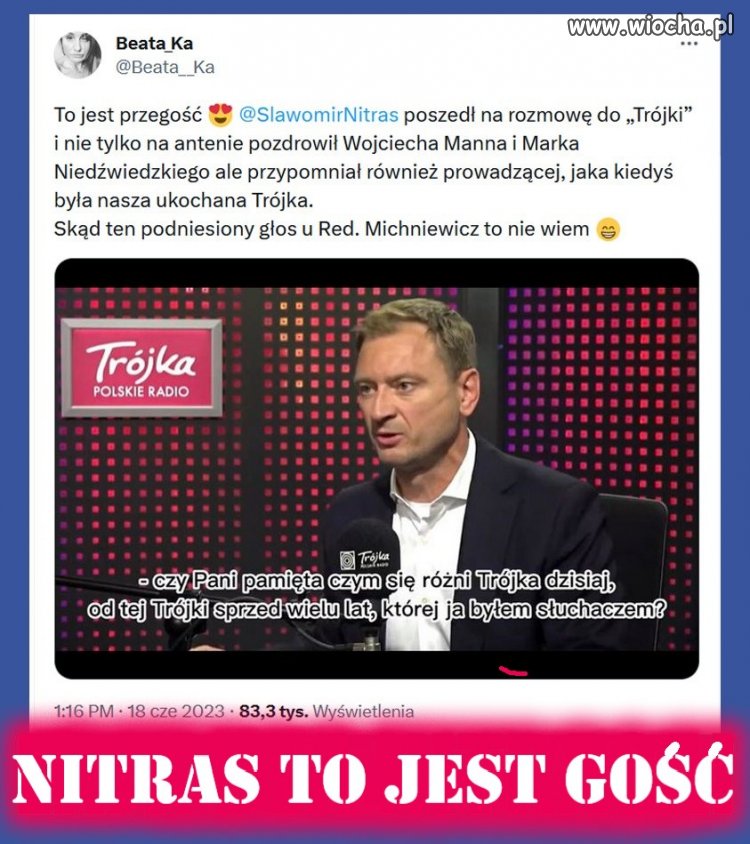 Szacunek za całokształt... niestety, nie wszyscy w opozycji mają jaja...