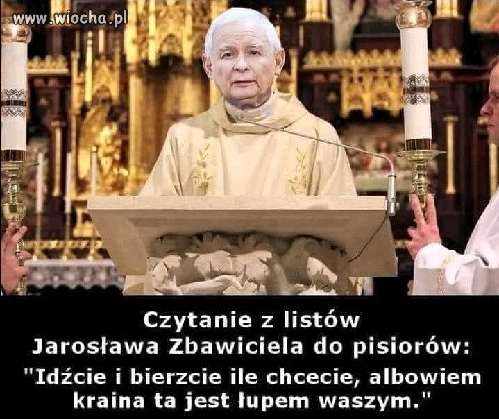 Teraz zamiast Boga, jest PiS w kosciele...