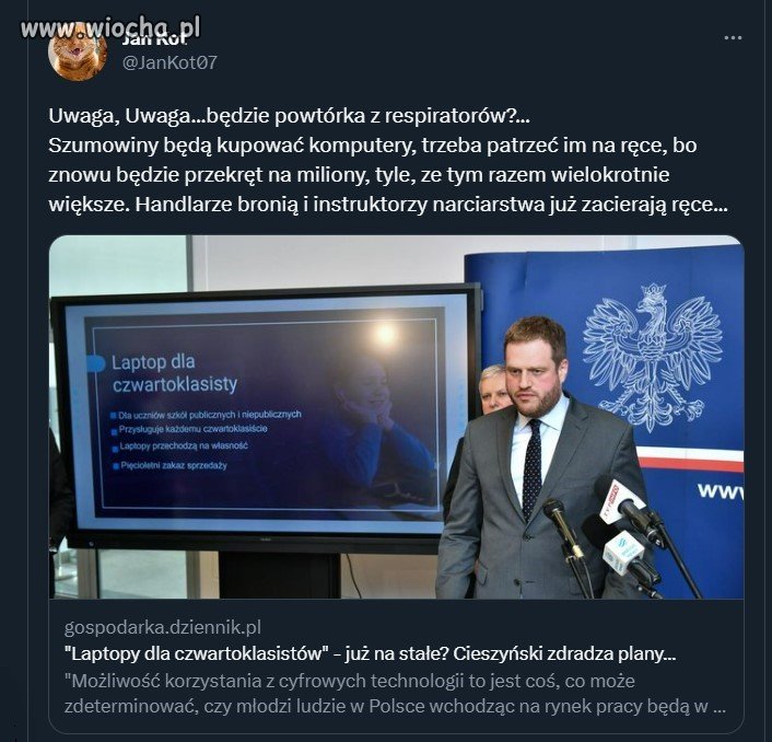 Laptopy od handlarza ''z bronią''? 