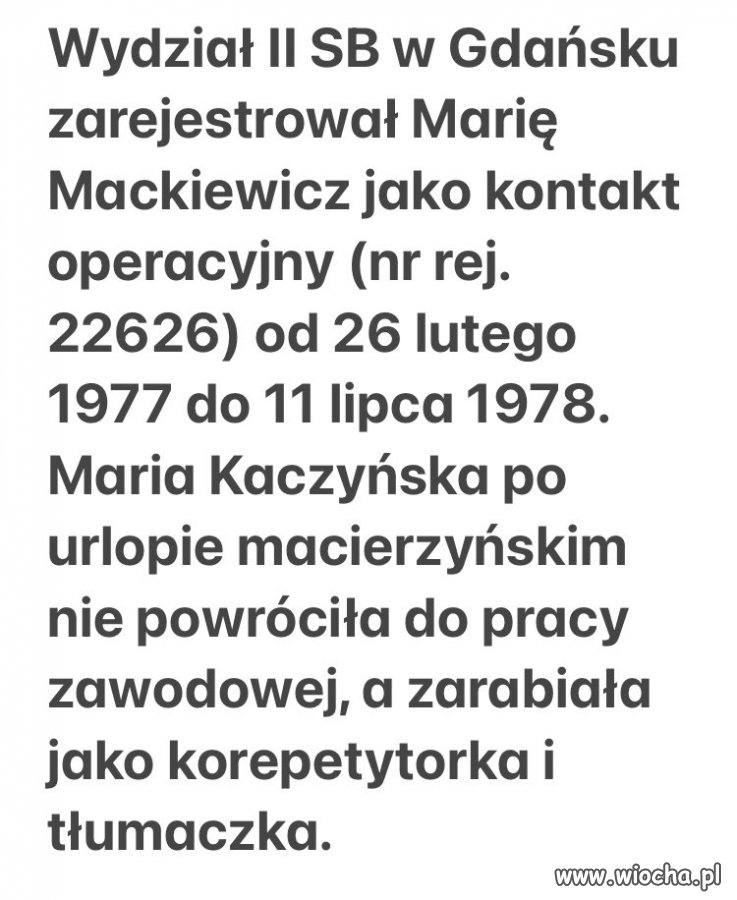 Taka sytuacja.Wydział II SB w Gdańsku zarejestrował