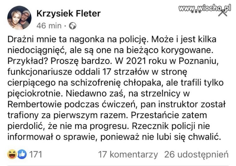 A co tam, nic wielkiego się nie stało, nie strzelali przecież do instruktora z granatnika...