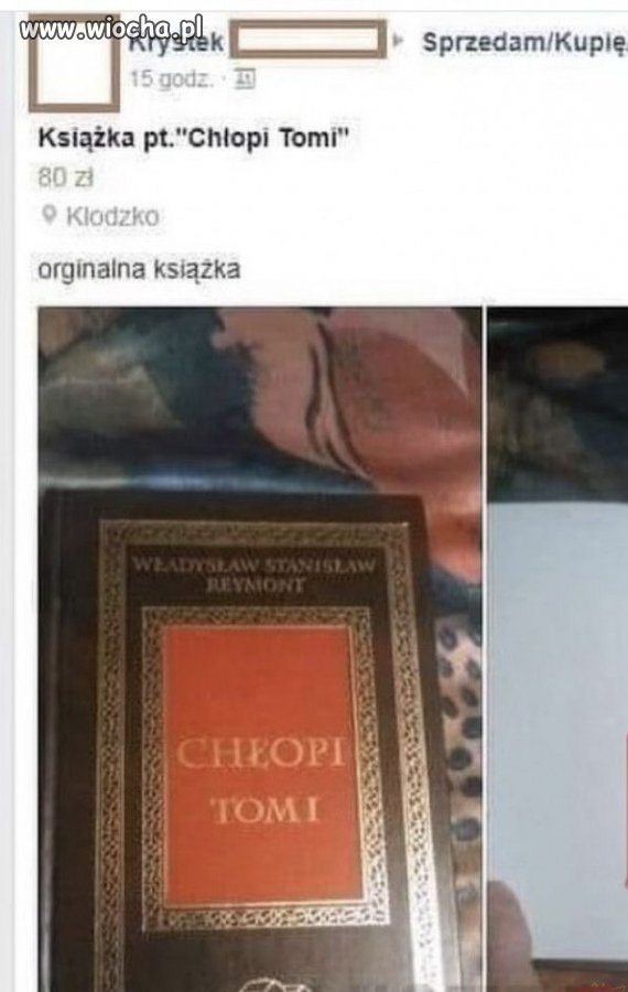 Pisior sprzedaje "ksionrzke".