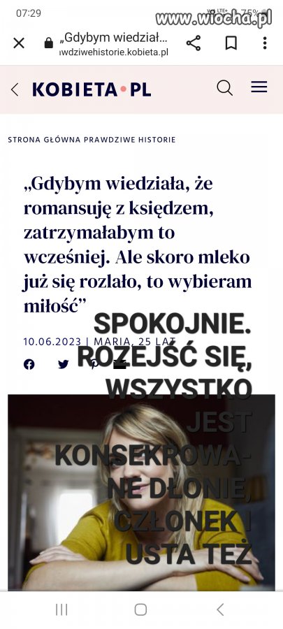 Konsekrowanym członkiem, to nie gwałt czy zdrada 