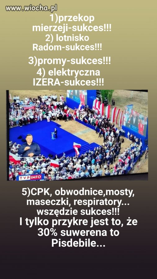 Zebrali zwolenników PiS owskich i nawija im ten z długim 