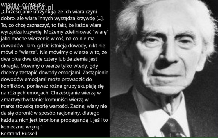 ... a na dodatek religia nie jest tożsama z wiarą, głęboko ludzkim 