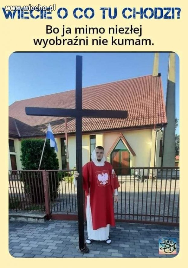 Jest to jakiś Polak, gdyż ma skarpety i sandały... 