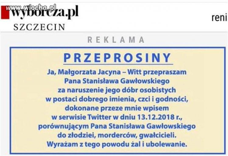 Pomagamy Jacynie-Witt w rozpowszechnieniu