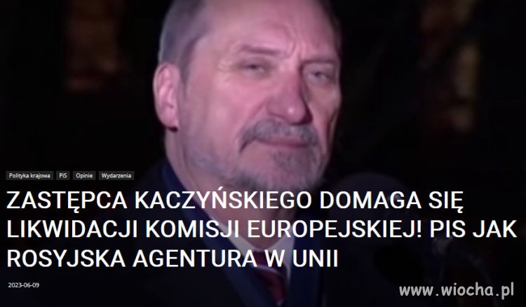 Od dawna wiadomo ze PiS to V kolumna Putina w UE!
