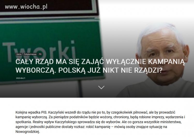 PiS nie ma żadnego pomysłu na kampanię wyborczą. 