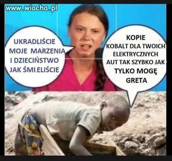 Biedna greta,  straciła dzieciństwo