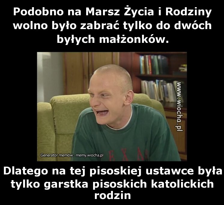 Podobno na Marsz Życia i Rodziny wolno było zabrać