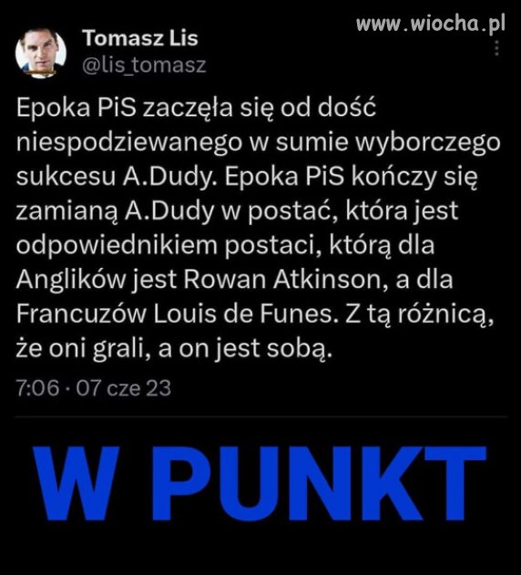 A. Duda gra rolę wyreżysowana przez Jarosława.