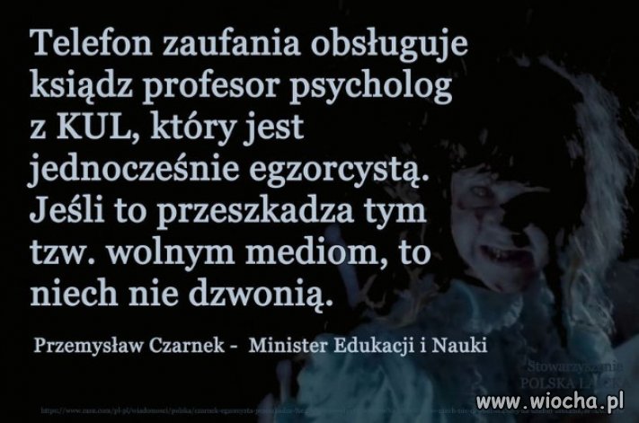 Informacja od ministra edukacji i nauki...