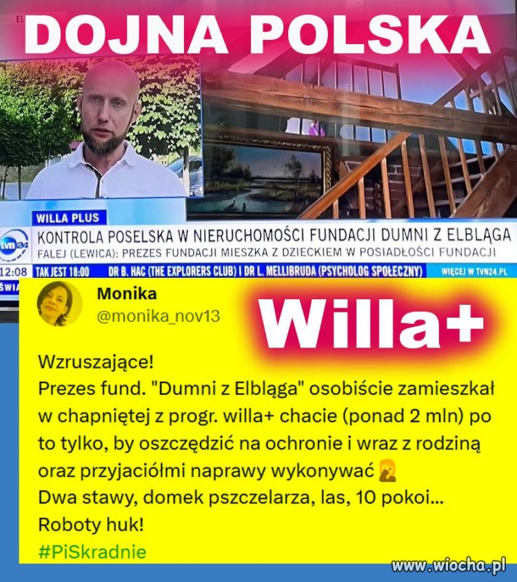 Chałupa w pełni wyposażona, nabył ją w marcu i do dzisiaj 